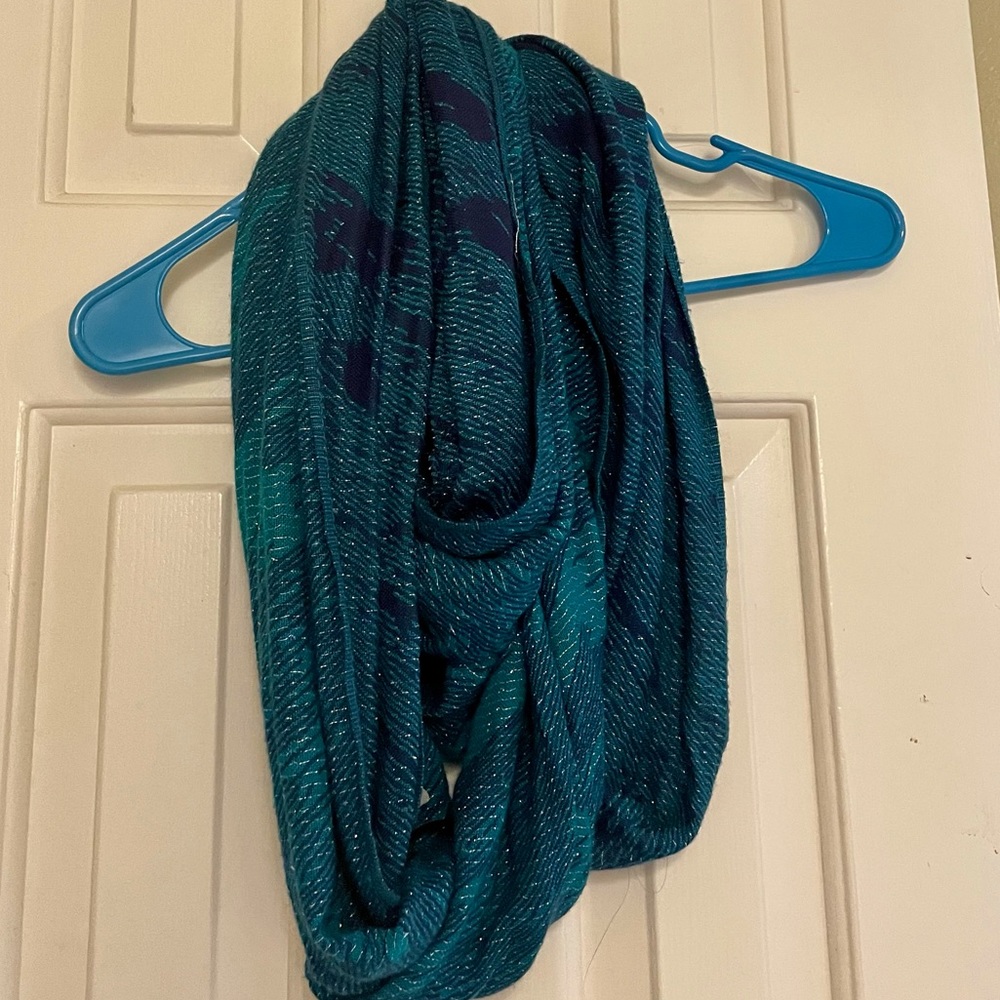 Blue Jeweled Infinity Scarf